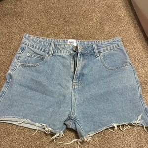 Princess Polly Light Blue Jean Shorts size 8